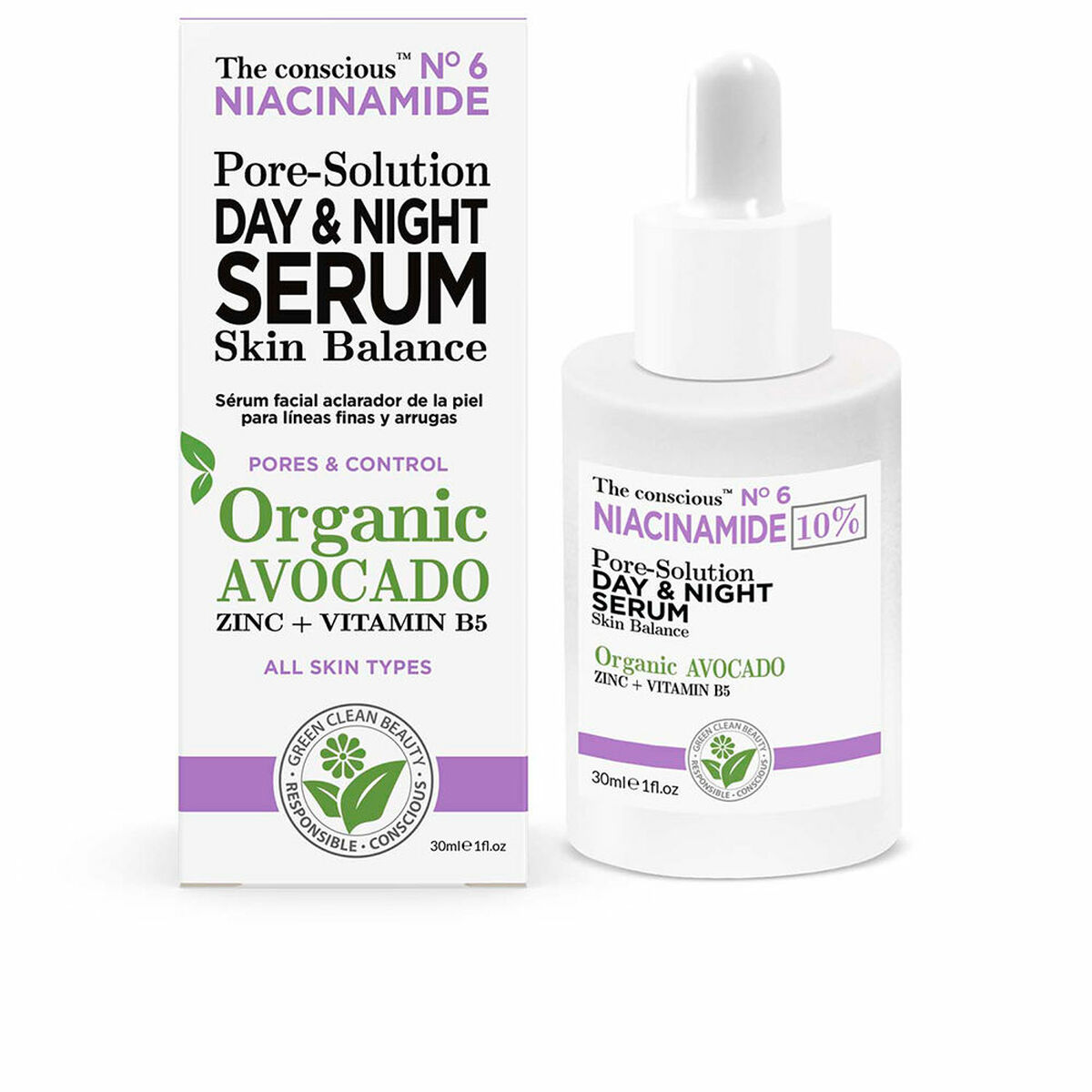 Ansigtsserum The Conscious Niacinamide 30 ml Avocado